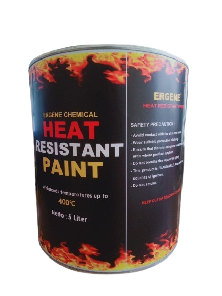 Cat Tahan Panas 400°C Black Glossy 5 Liter – Cat Anti Karat Suhu Tinggi