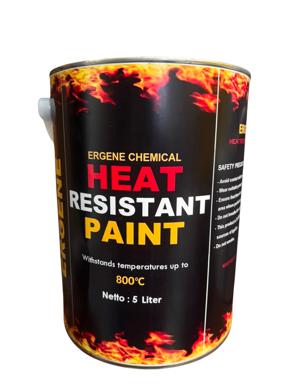 Cat Tahan Panas 800°C Black Glossy 5 Liter – Cat Anti Karat Suhu Ekstrem